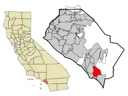 Location of San Juan Capistrano within Orange County, California.