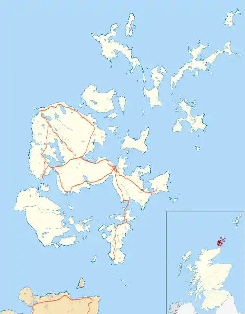 Backaland is located in Orkney Islands