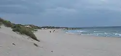 View of the Orrestranda beach along the Klepp coast