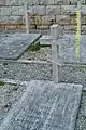 Orthodox (front) and Catholic (rear) gravestones at Monte Cassino