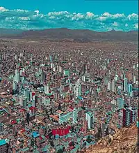 City skyline or Oruro