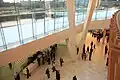 The lobby seen from a balcony.