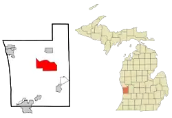 Location of Allendale, Michigan