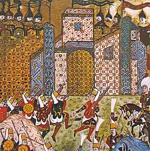 Ottoman Janissaries and the defending Knights of St. John during the Siege of Rhodes (1522)