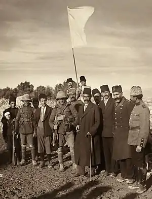 The surrender of Jerusalem by the Ottomans to the British on 9 December 1917 following the Battle of Jerusalem