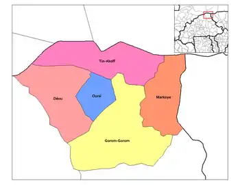 Oursi Department location in the province