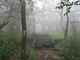 The front steps of the ruins