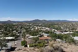 Downtown and the surrounding area as viewed from La Capilla Heritage Park