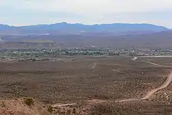 Overton seen from the edge of Mormon Mesa