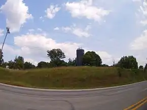 Silo on a hill from U.S. 231 in Franklin Township