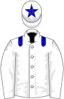 White, Blue epaulettes, and star on cap