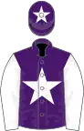 Purple, White star, sleeves and star on cap