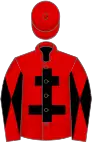 Red, black cross of lorraine, diabolo on sleeves