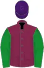 Garnet, green sleeves, purple cap