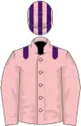 Pink, purple epaulettes, striped cap