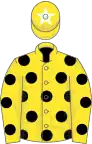 YELLOW, black spots, yellow cap, white star