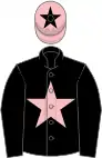 Black, pink star, black sleeves, pink cap, black star