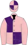 Pink and purple (quartered), pink sleeves