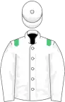 White, emerald green epaulettes