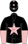 Black, pink star, halved sleeves and stars on cap