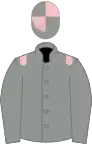 Grey, Pink Epaulettes, Grey Sleeves, Grey Cap and Pink Quartered