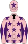 Pink, purple stars, diabolo on sleeves and star on cap