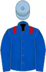 Royal blue, red epaulets, light blue cap