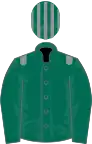 Dark green, grey epaulets, striped cap