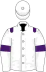 White, purple epaulets and armlets