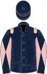 Dark blue, pink epaulettes, diabolo on sleeves