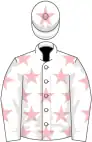 White, pnk stars, white cap, pink star