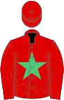 Red, emerald green star