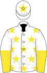 White, Yellow stars, Halved sleeves, White cap, Yellow star