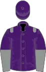 Purple, grey epaulets, halved sleeves