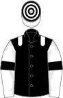 Black, white epaulets, white sleeves, black armlets, hooped cap