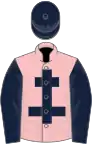 Pink, Dark Blue Cross of Lorraine, sleeves and cap