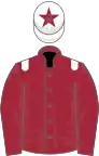 Maroon, white epaulets, white cap, maroon star