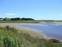 Oxner's Head and beach from Five Houses