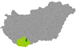 Pécsvárad District within Hungary and Baranya County.