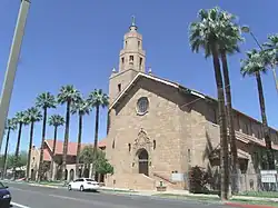 The First Presbyterian Church was built in 1892 and is located at 402 W. Monroe St. The property is listed in the National Register of Historic Places.