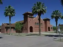 The Phoenix Indian School main building was built in 1891 and is located at 300 E. Indian School Rd. It was listed in the National Register of Historic Places on May 31, 2001, ref. #01000521.