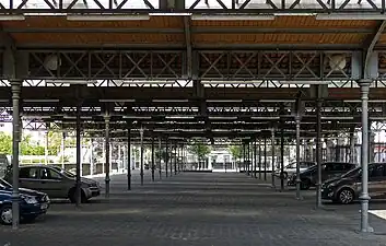 The former horse market building, where the book market takes place every weekend