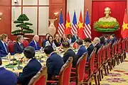 Secretary Blinken with President Biden and General Secretary Nguyễn Phú Trọng in Hanoi, Vietnam, September 2023