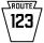 Pennsylvania Route 123 marker