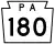 Pennsylvania Route 180 marker