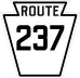 Pennsylvania Route 237 marker