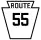 Pennsylvania Route 55 marker