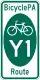 BicyclePA Route Y1 marker