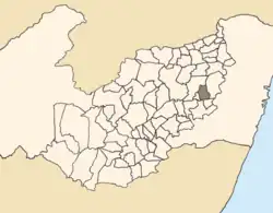 Location of Sairé within Pernambuco.