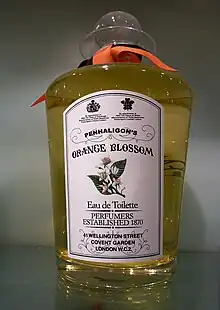 A bottle of Penhaligon's Orange Blossom perfume